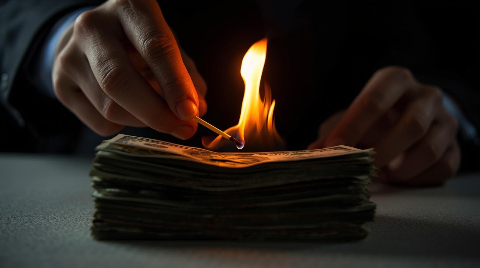 lighting your money on fire